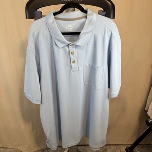 Duluth Trading Co Men's 3XL Tall Relaxed Fit Polo Shirt Light Blue‎